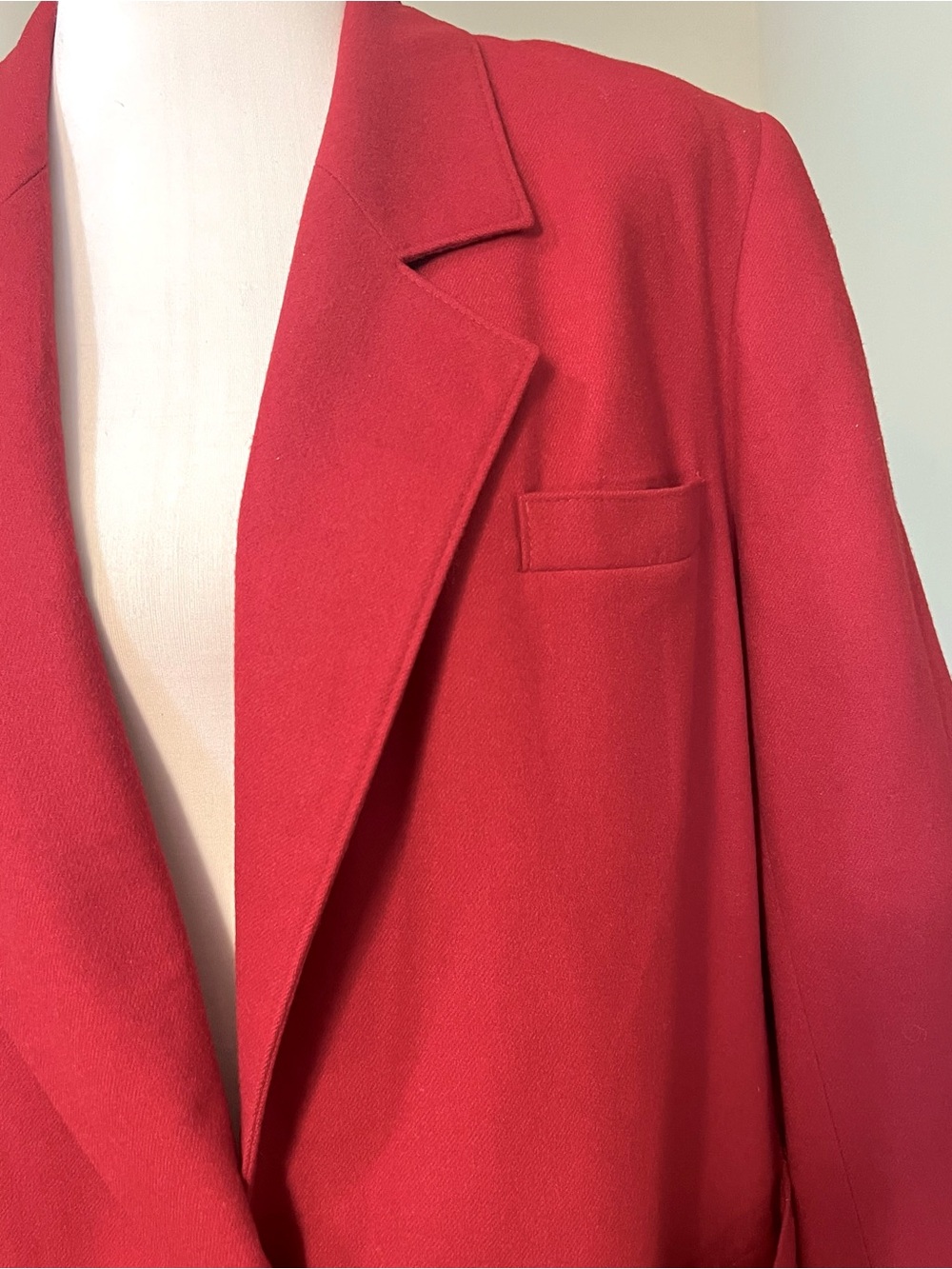 Vintage Pendleton Plus 20W Red Virgin Wool Blazer Jacket Women’s USA Made luxury - Picture 9 of 11